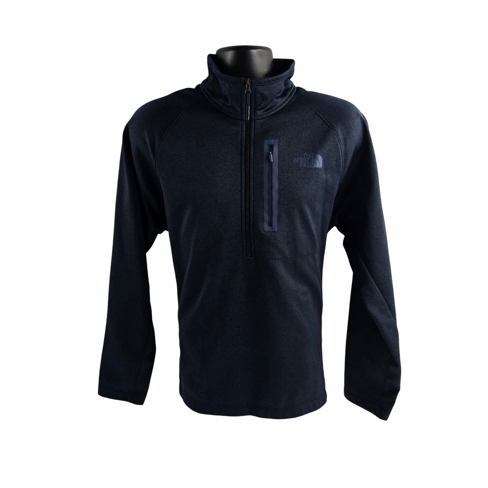 The North Face Mens Pullover Long Sleeve Fleece Jacket Top, Blue, Large